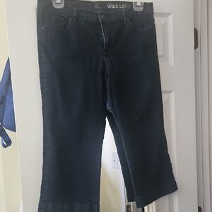 New York & Company Dark Blue Flare Jeans